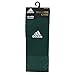 adidas Traxion Menace Football/Baseball Crew Socks, Collegiate Green/White/Light Onix/Onix, Large