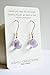 Pale purple glass dangle earrings 14kt rose gold-filled