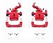 Power Stop Rear S1377 Pair of High-Temp Red Powder Coated Calipers for Mazda Miata 1990-1993 [Model Specific]