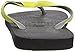 Havaianas Men's Flip Flop Sandals, Top Mix,Black/Neon Yellow,39/40 BR (8 M US)