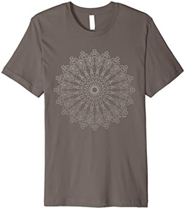 Mens Men Women Silver Mandala Bohemian Hippie T-Shirt XL Asphalt