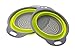 Ultimate Kitchen Strainers Set of 2 - Collapsible Silicone Colanders For Easy Storage by Comfify - Use with Pasta & Veggies or as a Fruit or Berry Bowl with Strainer - Irreplaceable for Campers -Green