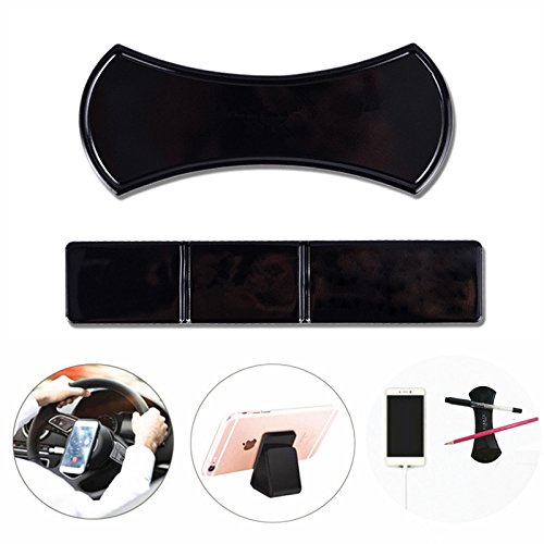 Sticky Gel Pads Hitueu Anti-Slip Mat Reusable Cell Phone Tablet Holder Versatile No Trace Rubber Gel Sticker for Phone Pad Camera Key Durable Portable Stick to Glass Metal Mirror