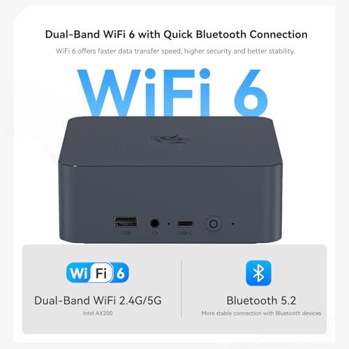 Beelink EQi12 Mini PC, Intel Core i3 1220P (10C/12T, Up to 4.4GHz), 16GB DDR4 RAM 500GB M.2 PCIe4.0 SSD, Mini Desktop Computer 4K Dual Display/WiFi 6/BT5.2/Dual Gigabit LAN for Home/Business
