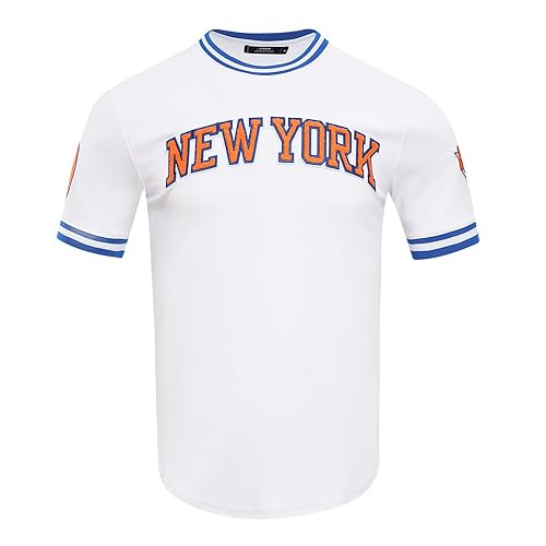 Pro Standard Mens NBA New York Knicks Classic Chenille Double Knit Short Sleeve Tee White M - Amazon deal for $36.02