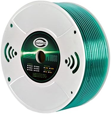 Valianto 0640-2 Green Air PU Hose Pipe Tube ID 4 mm OD 6 mm, 200 Meter