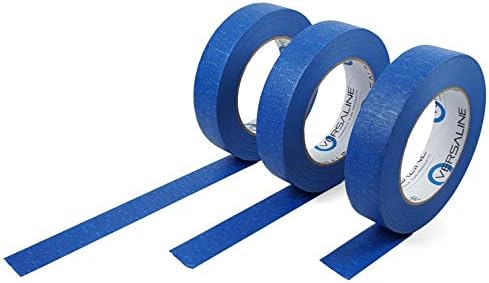 Versaline Blue Painters Tape - 1" x 60 yds - 3 Pack - No Residue - Clean Lines