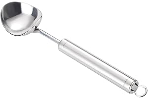 AdWon Stainless Steel Ice Cream Scoop,Heavy Duty Scooper for Gelato,Sorbet,Cookie Dough,Ice Cream,Rust Resistant Ice Cream Sc