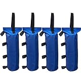 Eurmax Canopy Weights Sand Bags for Ez Pop up Canopy Tent Outdoor Gazebo, 4-Pack (Blue)