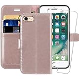 iPhone 6 Wallet Case/iPhone 6s Wallet Case,4.7-inch, MONASAY [Glass Screen Protector Included] [RFID Blocking] Flip Folio Lea