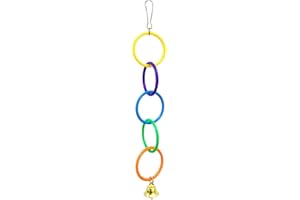 Generic Christmas Parrot Exercise Climbing Swing Rings Hanging Bird Toy for Small Pet Birds Budgie Lovebird Cage Activity Pla