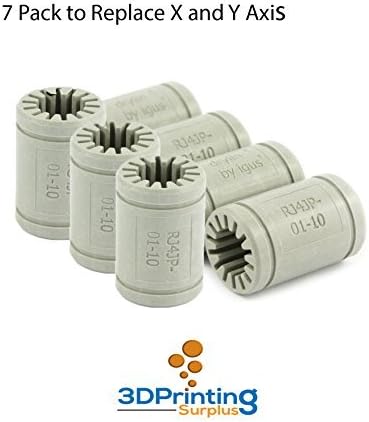 3D Printer Solid Polymer LM10UU Bearing 10mm Shaft - Igus Drylin RJ4JP-01-10 for Prusa 3D Printer RepRap Flashforge