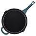 Ayesha Curry Home Collection Enameled Cast Iron Skillet/Fry Pan with Pour Spouts, 12 Inch, Twilight Teal