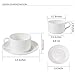 Porlien 5-Ounce Bone China Espresso Cups Set of 6, Stackable Demitasse Cups Set