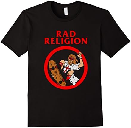 Men's Rad Religion T-Shirt | Funny Jesus Punk Rock Christian Skate 2XL Black