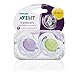 Philips AVENT Translucent Orthodontic Infant Pacifier, Clear, 0-6 Months, 2 Count