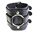Neptune Giftware Leather Wide Triple Strap Cuff Wrap Gothic Wristband Buckle Fastening - Black Leather