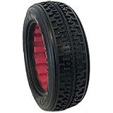 AKA Products, INC. 1/10 Buggy Rebar 2WD Front (Super Soft) with Red Inserts, AKA13208VR