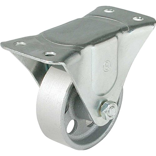 Shepherd Hardware 9783 4-Inch Cast Iron Rigid Plate Caster, 500-lb Load Capacity