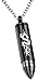 AM CLOTHES Cylinder Cremation Urn Necklace Memorial Ashes Pendant Jewelry Stainless Dragon Black