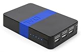 Tylt ENERGI 10K Battery Pack with 3 Unviersal USB Ports - Retail Packaging - Blue