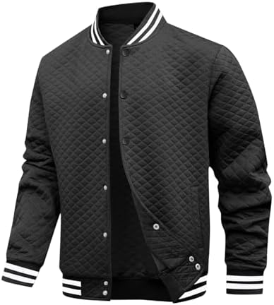 MAXDUD Branded Mens Red & Black Bomber Jacket | Varsity Jacket