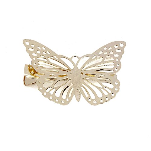 Sannysis Bling Golden Butterfly Hair Clip Headband Hair Accessories Headpiece