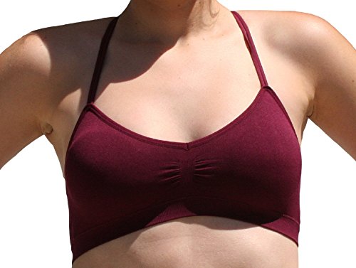 Anemone Women's Soft Breathable Sports Bra (One, Wine)