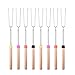 Marshmallow Roasting Sticks,Extendable Smores skewers, 11-32 Inches Fire Pit Accessories, Free Pouch, for Camping, Campfire & Outdoor Cooking Kit.Set of 8 Pcs