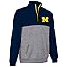 Michigan Wolverines Performance Quarter Zip Sweatshirt Navy and Gray