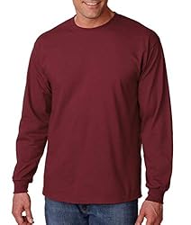 Gildan Adult L/S T-Shirt in Maroon - XXX-Large