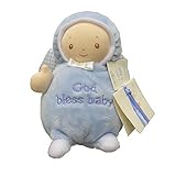 Gund God Bless Baby Angel Rattle ~ Blue