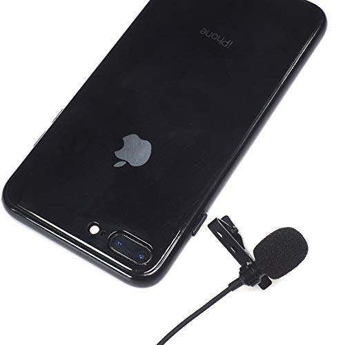 Riqiorod Lavaliver Microphone, 3.5mm Omnidiectional Condenser Phone Mic for Video Recording, Camera, Interview, Conference, Youtube Vlogging Facebook Livestream, XBOX Game, Podcast, Apple iPad Studio