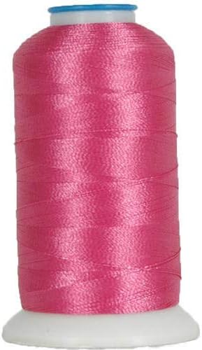 Threadart Polyester Machine Embroidery Thread By the Spool - No. 674 - Hot Pink - 1000M - 40wt - 220 Colors Available