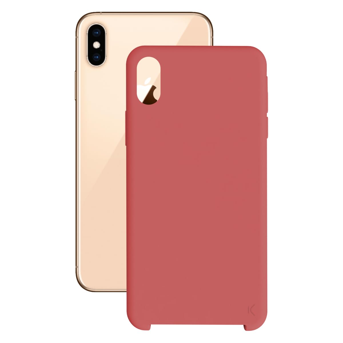 KSIX smart your tech iPhone XS MAX Case, Semi-Rigid, Red