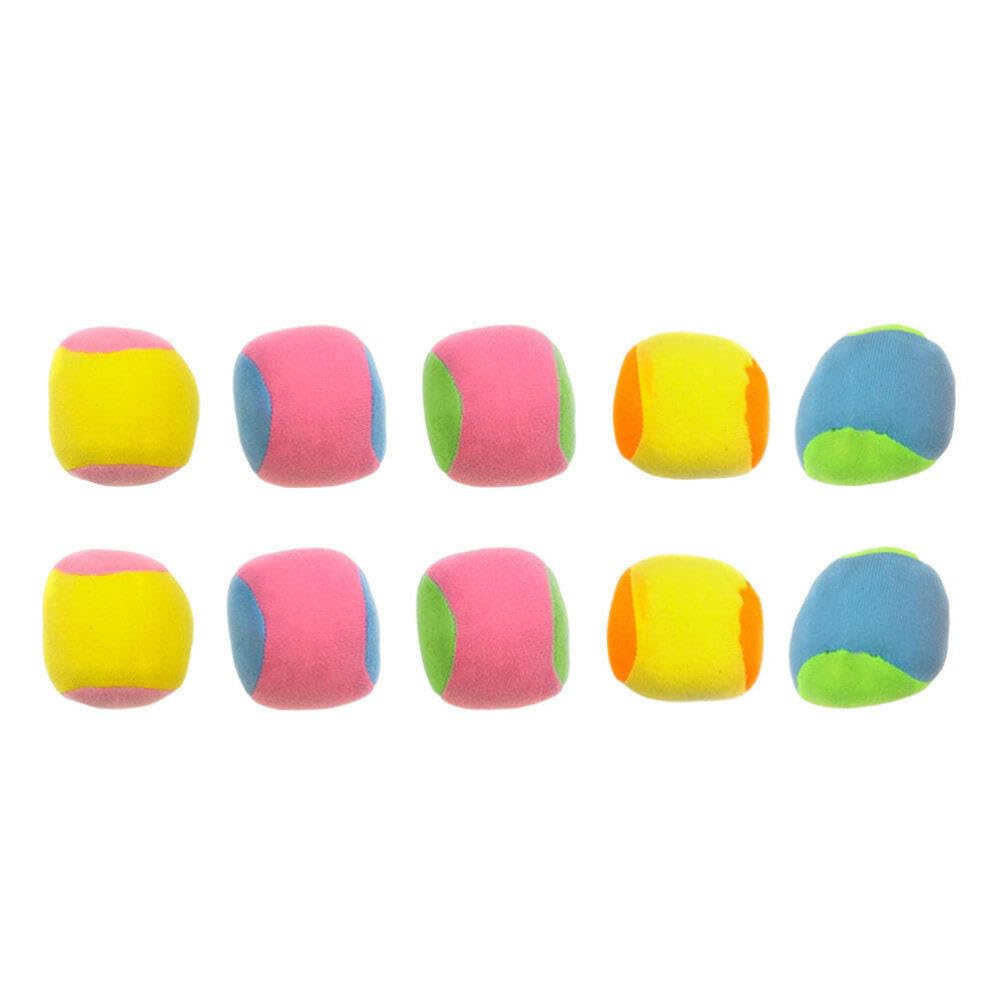 10Pcs Replacement Sticky Balls Toss and Catch Ball Paddle Game Balls Outdoor Toys Sand Toys for Toss and Catch Game Random Color