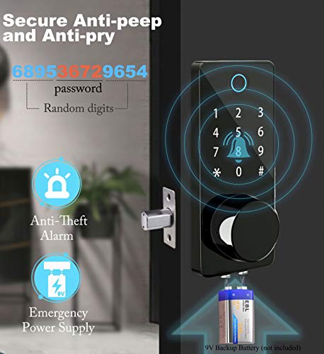 FREEFLOW 5-in-1 Smart Lock, Fingerprint Keyless Entry Door Lock with Keypad, Electronic Deadbolt Lock with App Control… - Image 3