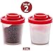 SIGNORAWARE Salt and Pepper Shakers Moisture Proof Set of 2 Medium Salt Shaker to go Camping Picnic Outdoors Kitchen Lunch Boxes Travel Spice Set Clear with Black Lids Plastic Airtight Dispenser