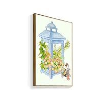 Framed Canvas Home Artwork Decoration Succulent Plant Canvas Wall Art for Living Room, Bedroom - 16x24 inches