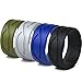Silicone Wedding Ring / Band for Men - 4 Rings Pack- Designed Medical Grade Silicone Rubber Rings - Black, Green, Blue ,Gray - With a Gift Box