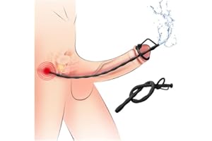 Urethra Sound Silicone Penis Plug Sounding Rod Sex Toys, Catheters & Sounds Prostate Stimulator Hollow with 2 Fixed Ring, Ure