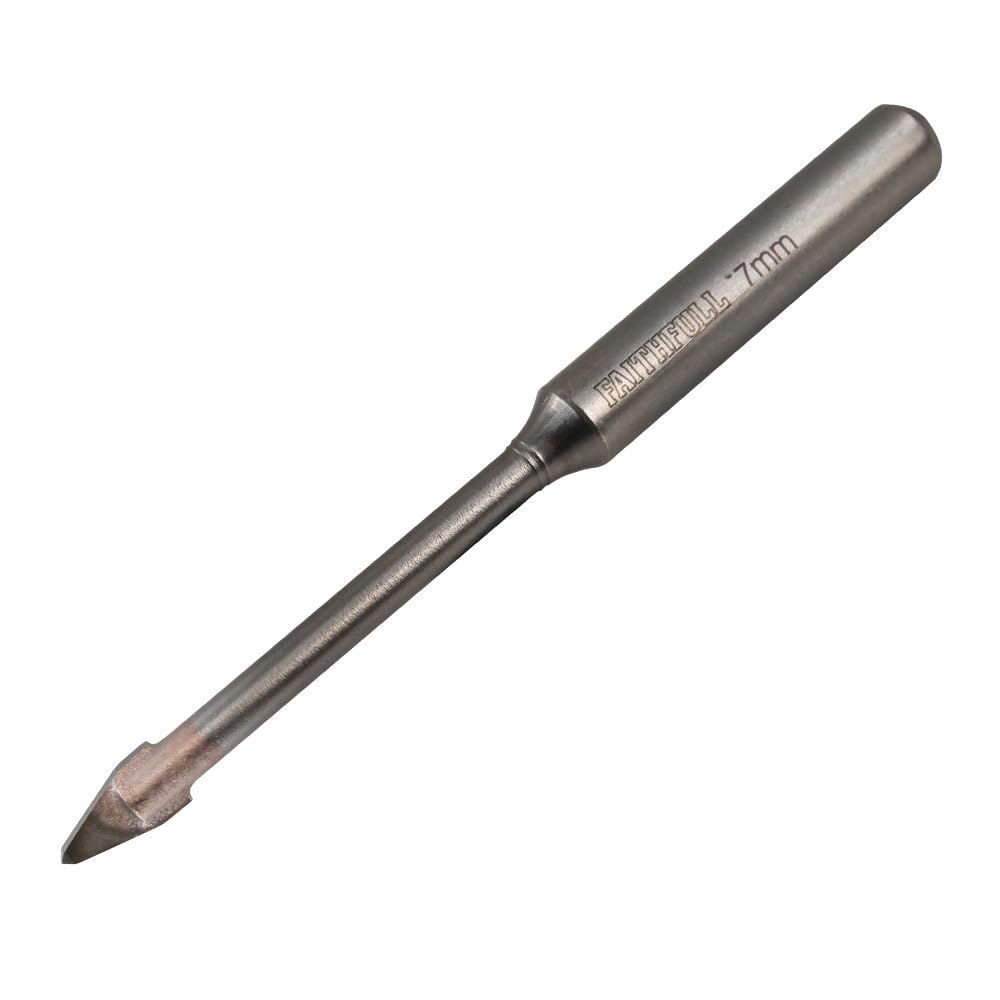 Faithfull FAIGDC07 Carbide Hard Tile & Glass Drill Bit for Porcelain, Ceramic, Mirrors, Porcelain, Terracotta, Tiles, Glass – 7mm