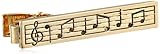 Status Men's Tie Bar Music Notes, Gold, One Size