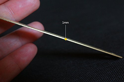 EKLOEN 6 Inch Brass Ruler, Durable Tiny Ruler, Ideal for Notebooks, Planners, Diaries and As a Bookmark