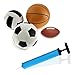 Hand Air Pump, Sports Ball Pump Needle Storage for Basketball, Football, Rugby Football, Soccer Balls, Exercise Ball, Netball, Toy Balls and Balloon (10 Inch)