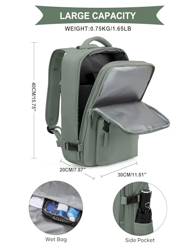 SZLX Vacuum Backpack with Pump Carry-on Luggage 40x30x20 Ryanair Vueling Wizzair Easyjet Backpack Travel Cabin Airplane 40x20x25 Ryanair Women Waterproof Carrying Backpack for Laptop Computer