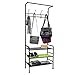 Mind Reader Coat and Shoe Rack, Hall Tree, Freestanding , Coat Tree, Hat, Jacket, Purse, Metal, 24