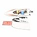 SZJJX RC Racing Boat 2.4Ghz Remote Radio Controlled Boats 4CH 20KM/H High Speed, Transmitter with LCD Screen, with Two Hatches SJ102