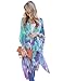 Fanala Women Printed Half Sleeve Chiffon Kimono Cardigan Coat Tops Blouse Loose Jacket?