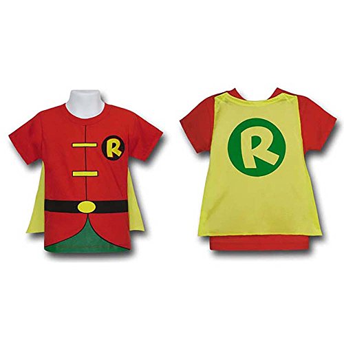 Robin Toddler Kids Child Costume Cape T-Shirt Batman DC Comics (2T-5T)